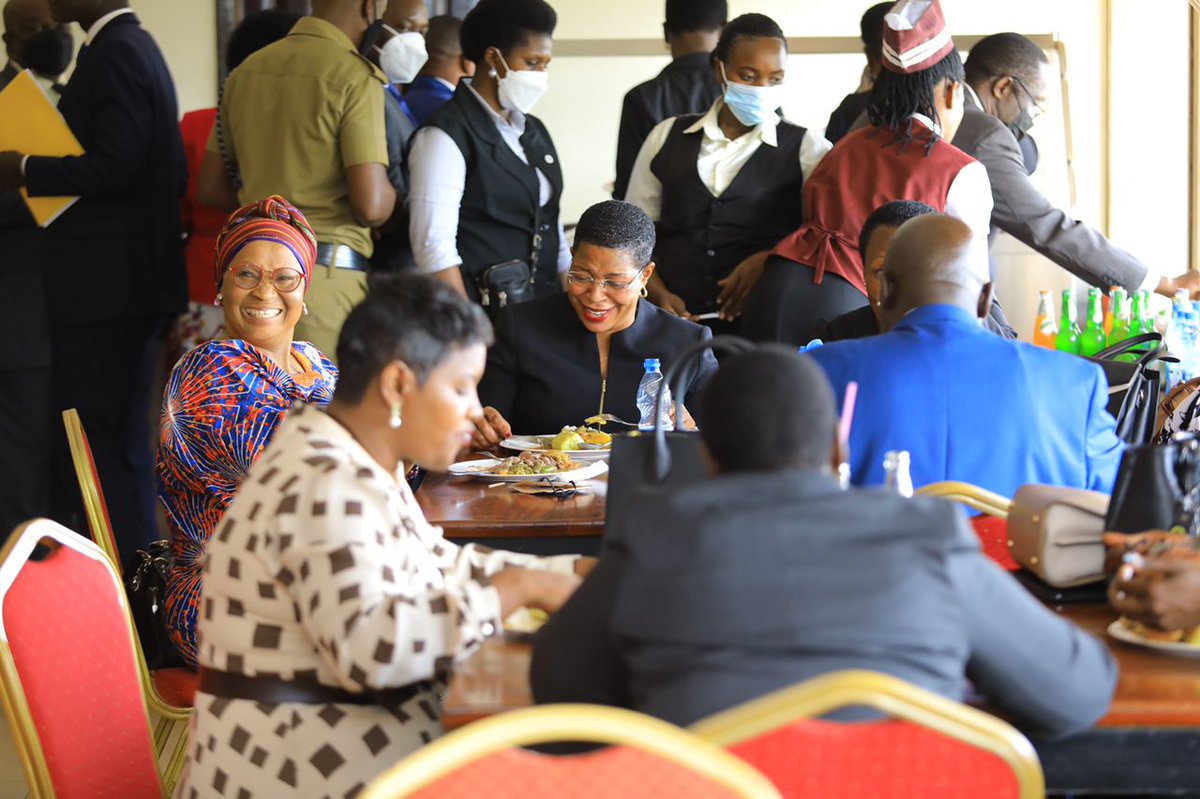 AnitahAmong's tweet photo. Had a great Lunch at the @Parliament_Ug Canteen this afternoon.The Budget process has seen all of us work extra hard to get things moving. https://t.co/4WxA1udqHr