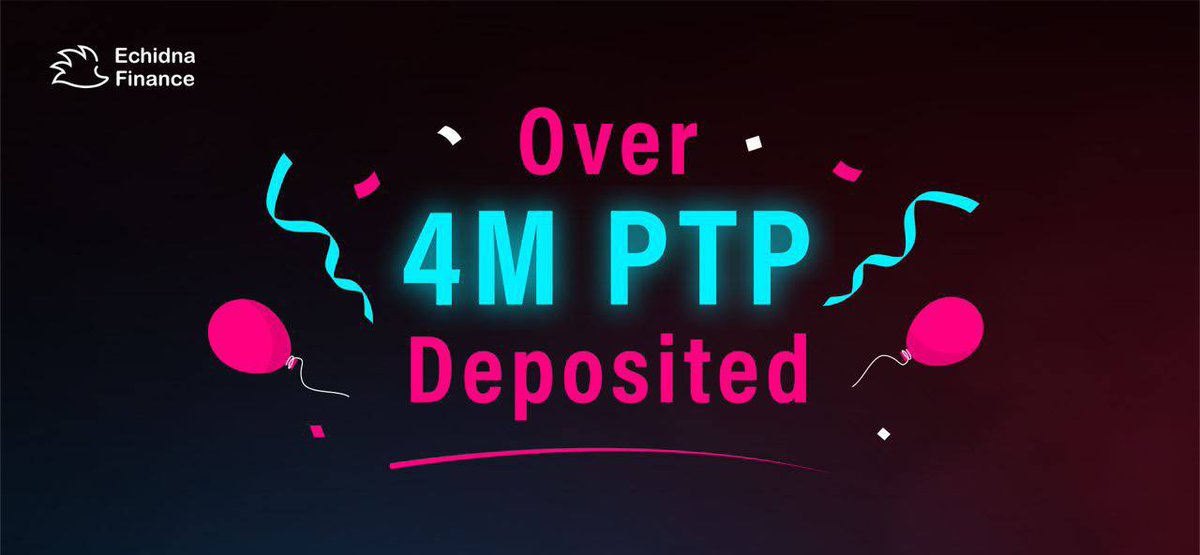 Toplam $PTP mevduatı şimdi 4 milyonun üzerinde🤑🤑🤑

Bu, stabilcoin getirinizi artırmak için dolaşımdaki $PTP arzının > %17'sini yuttuğumuz ve daha fazla $vePTP'yi biriktirdiğimiz anlamına geliyor.

Echidna 2.0 durdurulamaz🚀🚀🚀

#PTParty #YieldFarming #Avalanche #AVAX #DeFi