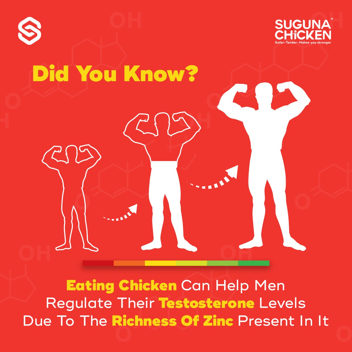 Suguna_Foods's tweet photo. Who knew that you could "man up" with chicken? It's a fact! Eating chicken can keep the prostate healthy and testosterone levels balanced. Get your guy to eat chicken at least 3 times a week.
#SugunaChicken #Health #BenefitsofChicken #ProteinFoods #chickenfacts #testosteronelevel https://t.co/groiS8AvHW