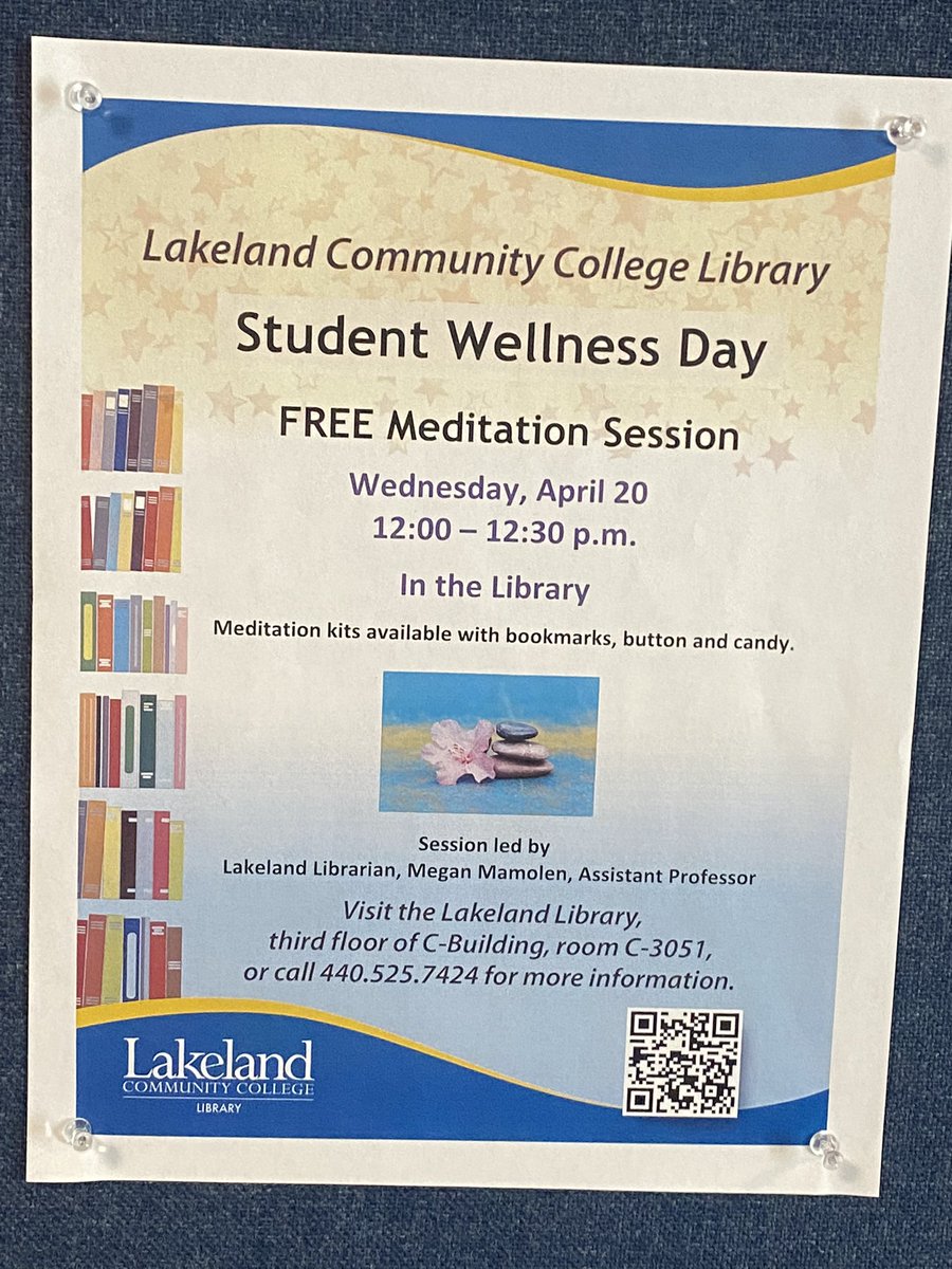 LakelandCAB's tweet photo. stop by the library today for free 30 min meditation sessions at 12 pm! https://t.co/kuXnDyIYXO