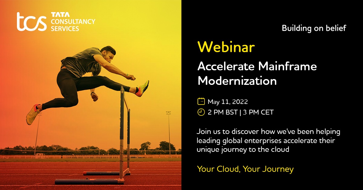TCSDigitalTech's tweet photo. 95% of technology leaders surveyed by TCS highlighted legacy modernization as a priority. Join this #TCSWebinar to gain insights on accelerating your transformation journey by harnessing the full power of #AWScloud: https://t.co/0o7gojyH1B #YourCloudYourJourney https://t.co/wHqWGSzQbT
