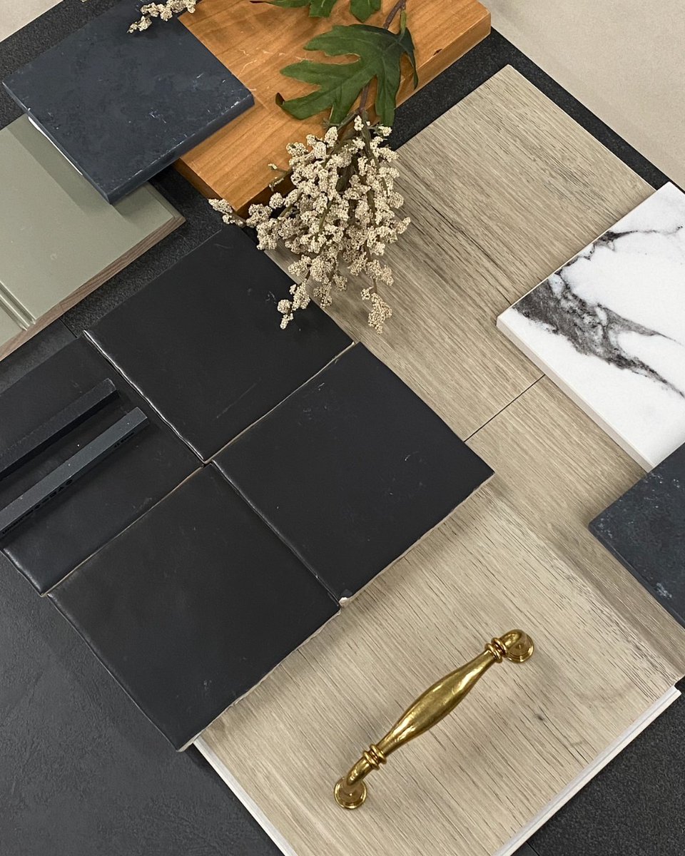Moody, rustic, modern all in one. 
What is your favorite interior style?

#interiordesign #tilemoodboard #tiledesign #tilelove #architessa