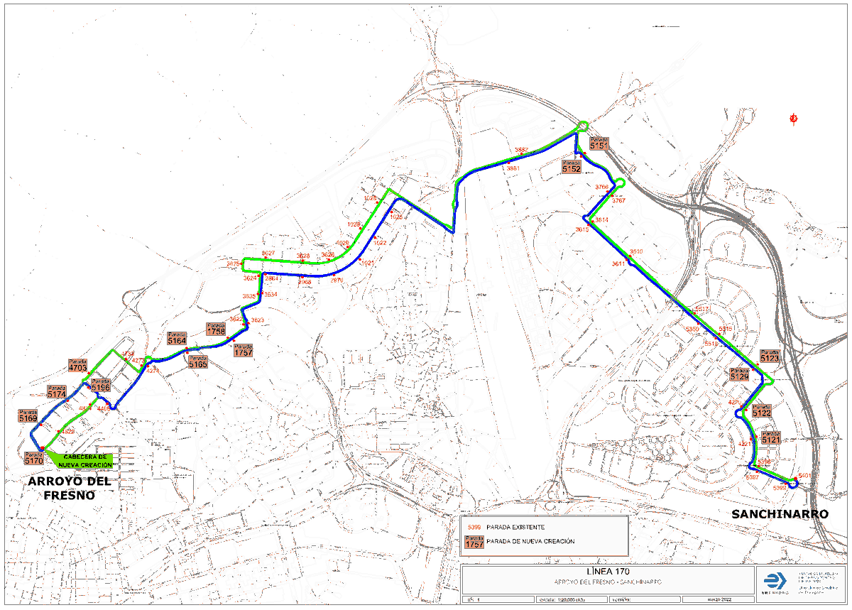 La línea 170 de <a href="/EMTmadrid/">EMT Madrid</a> (transversal del norte) entrará en funcionamiento el 25 de abril a partir de las 14h recorriendo los barrios de #ArroyodelFresno, #Mirasierra, #Montecarmelo, #LasTablas y #Sanchinarro.