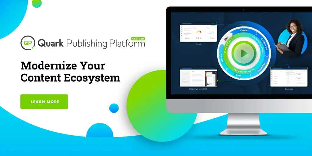 QuarkXPress's tweet image. Modernize your organization’s content ecosystem with Quark Publishing Platform NextGen to support digital transformation, customer satisfaction, revenue generation and regulatory compliance. Request demo. buff.ly/3uQQMvz

#ContentAutomation #ContentThatWorks