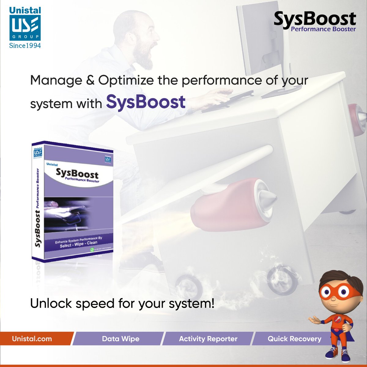 UnistalGlobal's tweet image. Boost your system performance with our SysBoost - System Tune-up Software.

Visit: bit.ly/3I8pKUN

#SysBoost #SysBoostSoftware #TuneUpSoftware #EnhancePerformance #DeleteJunkFiles #DeleteJunkFolder #DeleteTemporaryRegistries #OptimizeSystem #OptimizePerformance