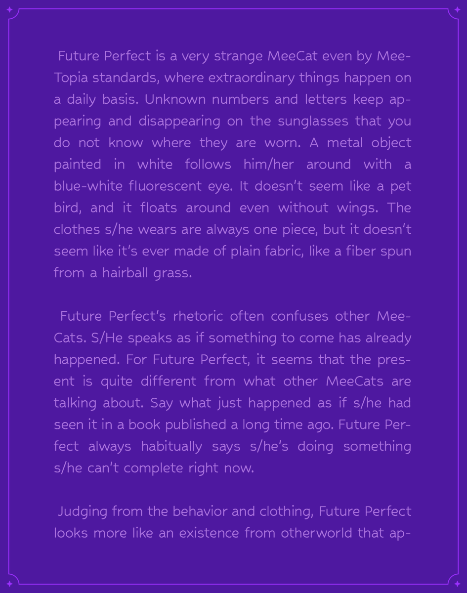 MeeCatsClub's tweet photo. Future Perfect Story

#NFTs #NFT #NFTCommmunity #nftcollectors #nftart #Metaverse #P2E #story #MeeCats https://t.co/A7AB4YxF2f