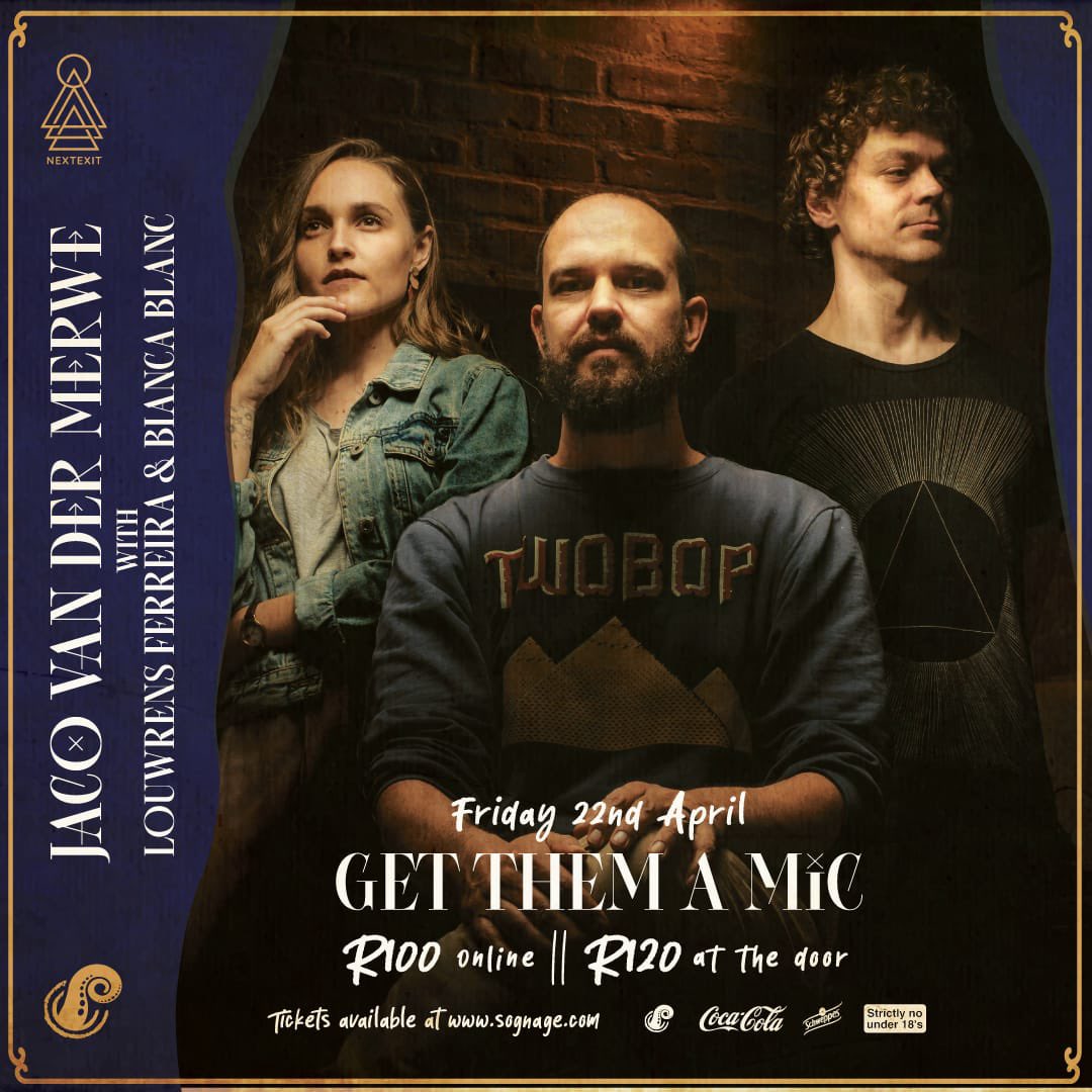 Friday night at SOGNAGE in Jozi I’m doing a set of Bittereinder plus Half-Sister plus other songs, accompanied by Louwrens &amp; Bianca. If you’re around, come listen. Flex of He &amp; I (intimate set) also on the bill, gona be a good night…