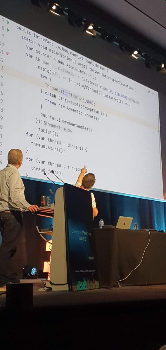 Starting 100K (virtual) Threads?
No problem with Project Loom...
#DevoxxFR #Java