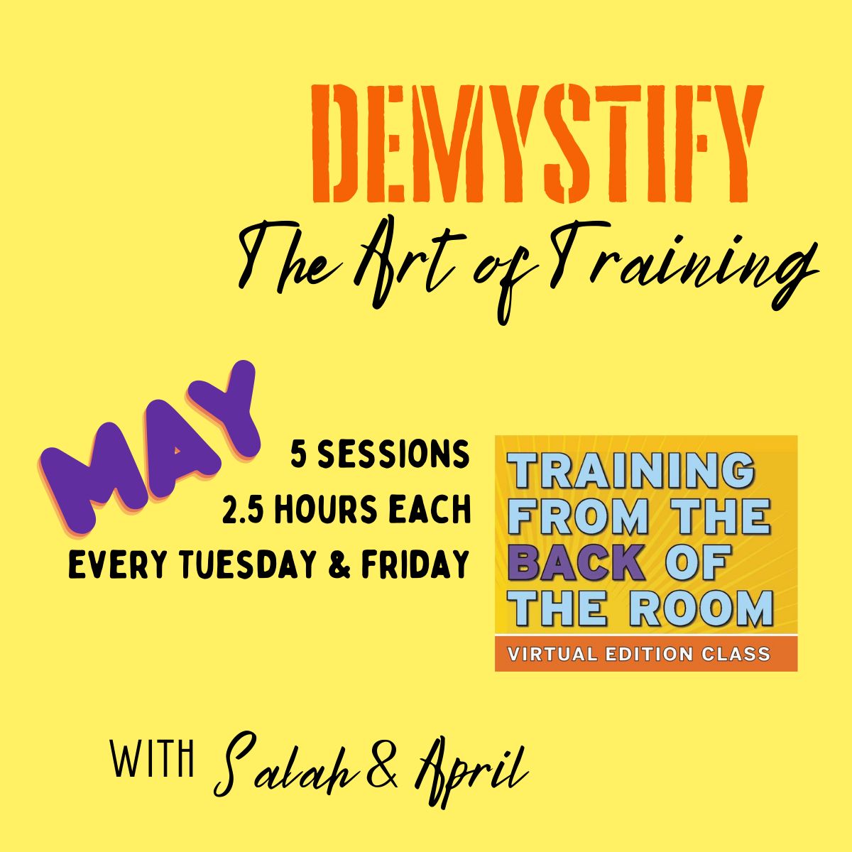 sparkagility's tweet photo. Join @selleithy  and @SoulCraftswoman next month to explore ways to demystify the art of training and design engaging learning experiences.
https://t.co/xYtot4DKmC https://t.co/RDz5GFFAWf