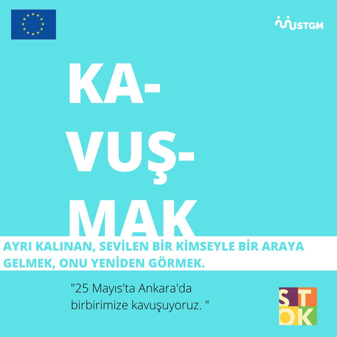 🎉 Özlem bitiyor! 25 Mayıs'ta Ankara'da birbirimize kavuşuyoruz. 

@eudelegationturkey tarafından desteklenen Sivil Toplum Kapasite Güçlendirme Merkezi Projemiz kapsamında #STOK #HerkeseLazımDersler’in yüz yüze eğitim programına başlıyoruz.

Başvuru için👇
stgm.org.tr/stok-herkese-l…