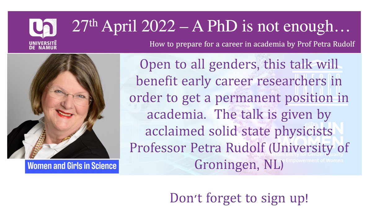 Hustle up, sign up!
#womeninscience <a href="/UNamur/">UNamur</a> 

wgis.unamur.be/programme