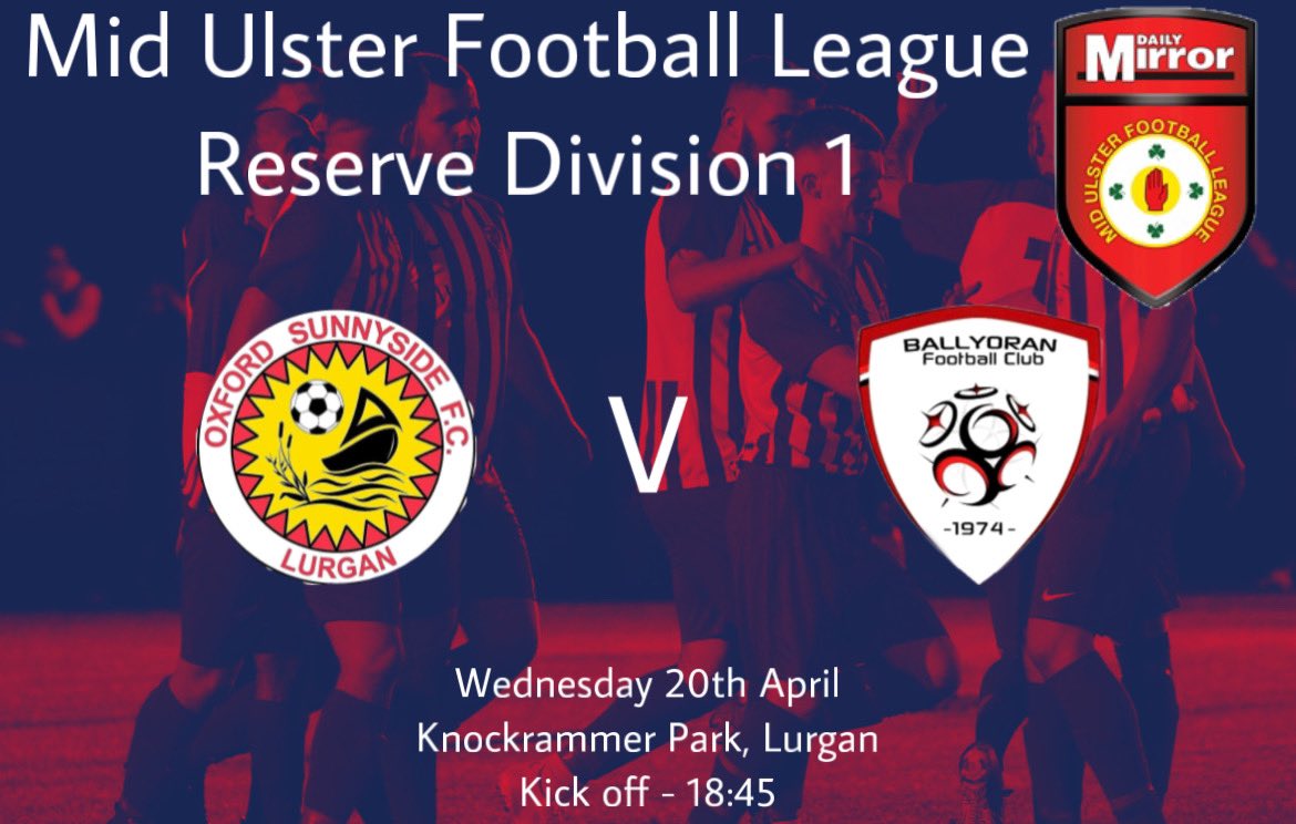 ballyoranfc's tweet photo. ⚽️ M A T C H D A Y ⚽️
📆 Wednesday 20th April
🏆 MUFL Reserve Division 1
🆚 Oxford Sunnyside Reserves
📍Knockrammer Park, Lurgan
⏰ Kick off - 18:45
The Reserves complete their League Campaign tonight in Lurgan. All Support Welcome
#MUFL #RESDIV1 #RAWA
🔴⚪️🔴⚪️ https://t.co/kzCtoQIE8C