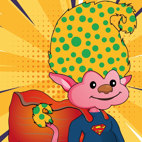 SCryptrollz's tweet image. Super Cryptrollz #2
Hair: Orange with green polka dots
Face: Normal smile, normal nose, normal eyes
Body: Superman costume
Super Power: Super strength, speed, and ability to fly
 Visit: tiny.cc/vfuquz
#NFTCommunity #NFT #NFTS #NFTCollection #Super_Cryptrollz