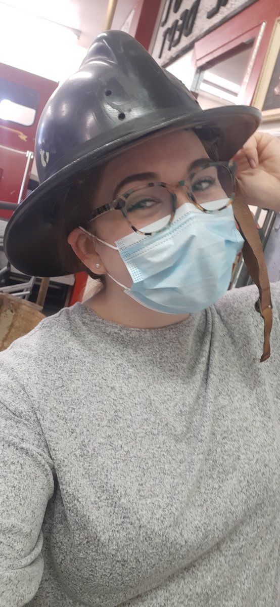 🥁🥁🥁🥁🥁🥁 and the item is... a fire fighter helmet!
Thanks for playing! 👩‍🚒👩‍🚒👨‍🚒👨‍🚒👨‍🚒
 #railroadmueum #MysteryArtifact #normhc22