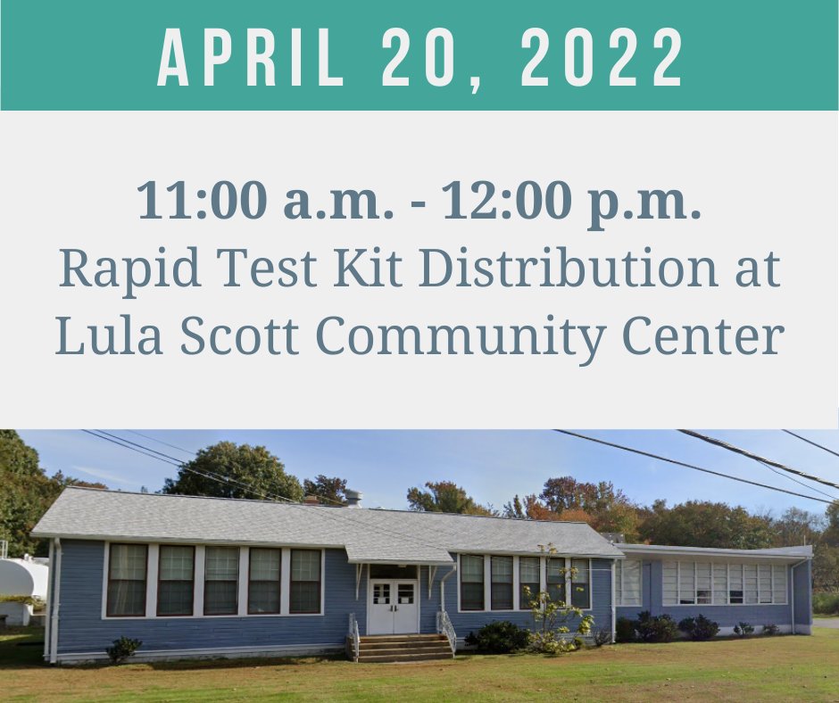 AAHealth's tweet photo. Lula Scott Community Center at 6243 Shady Side Road will only be distributing test kits from 11:00 a.m. - 12:00 p.m. today. https://t.co/cgAfsmOWI8