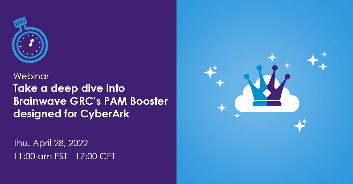 In CyberArk PAM, do you need:
- visibility to access chains?
- privileged accounts KPIs?
- help to find orphaned accounts?

Dive into PAM Booster on Thursday, April 28, at 17:00 CET / 11:00 am EST.  

#CyberArk #PAM #PrivilegedAccessManagement
eu1.hubs.ly/y0K_zG0