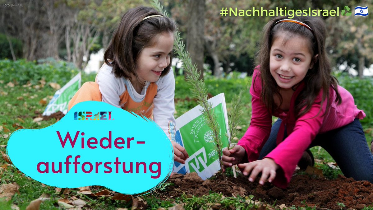 IsraelinGermany's tweet photo. Dieses Jahr steht für uns im Zeichen der #Nachhaltigkeit. Jeden Monat stellen wir Euch einen Aspekt von #NachhaltigesIsrael vor. Im April ist es #Wiederaufforstung. Israel ist das einzige Land, dessen Baumbestand heute größer ist als vor 100 Jahren.🌳🌲

👉https://t.co/1VU62htrgE https://t.co/syZMf2ktNu