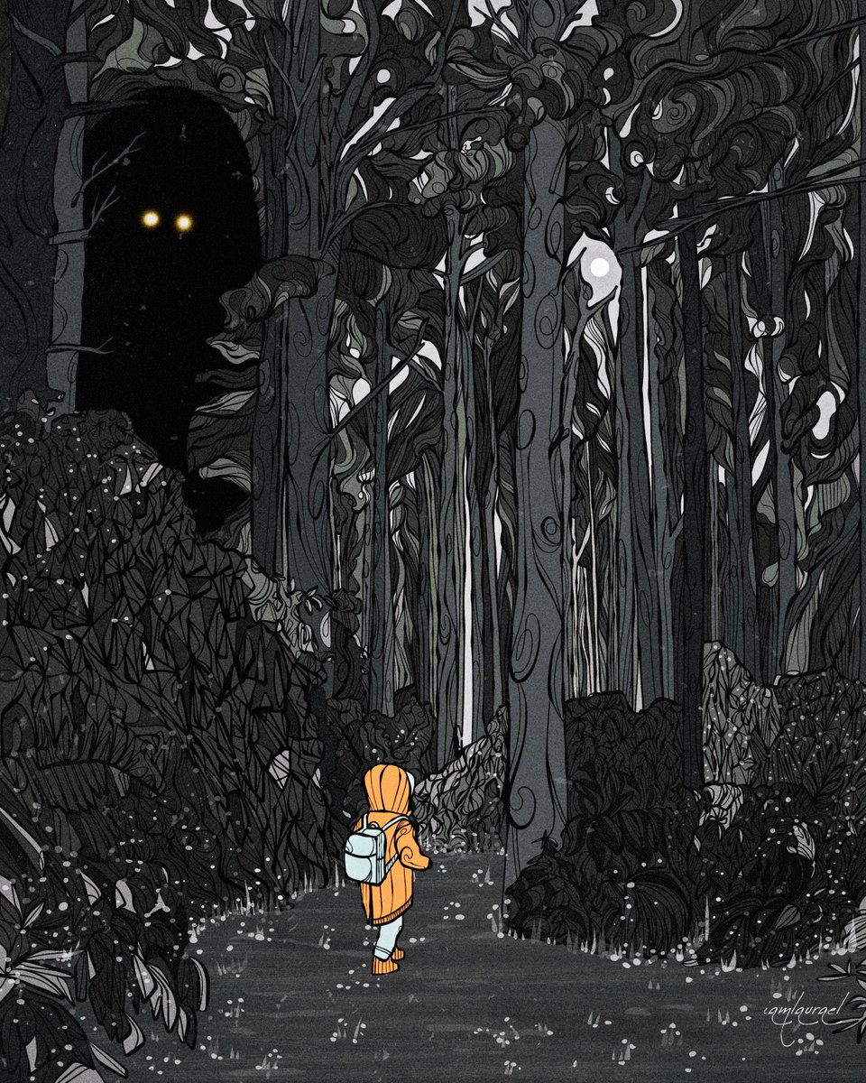 iamlaurael's tweet photo. don't walk through the woods alone, kids. 👀

gm &amp; happy wednesday (&amp; 4/20 for those who celebrate)! 🌞 I have a feeling today is going to be a great day, sending a bit of yellow (🌞🌞🌞) your way 🙂❤️‍🔥 https://t.co/RQeGlwyAik