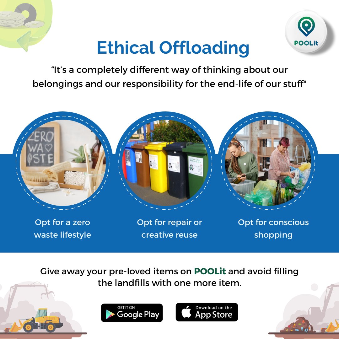 POOLitApp's tweet photo. Ethical offloading is a completely different way of thinking about our things and our responsibility for the end-life of our things.
Start your sustainable journey with us.
#classifiedsites #ewaste #sustainableliving #sustainabilitytribe #recyclingwaste #ethicaloffloading #reuse https://t.co/u15FWaAgaj