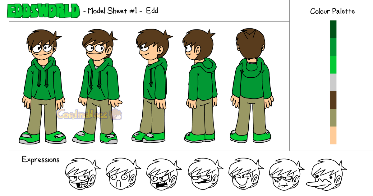 Here's a character color reference for Edd and Matt that I made