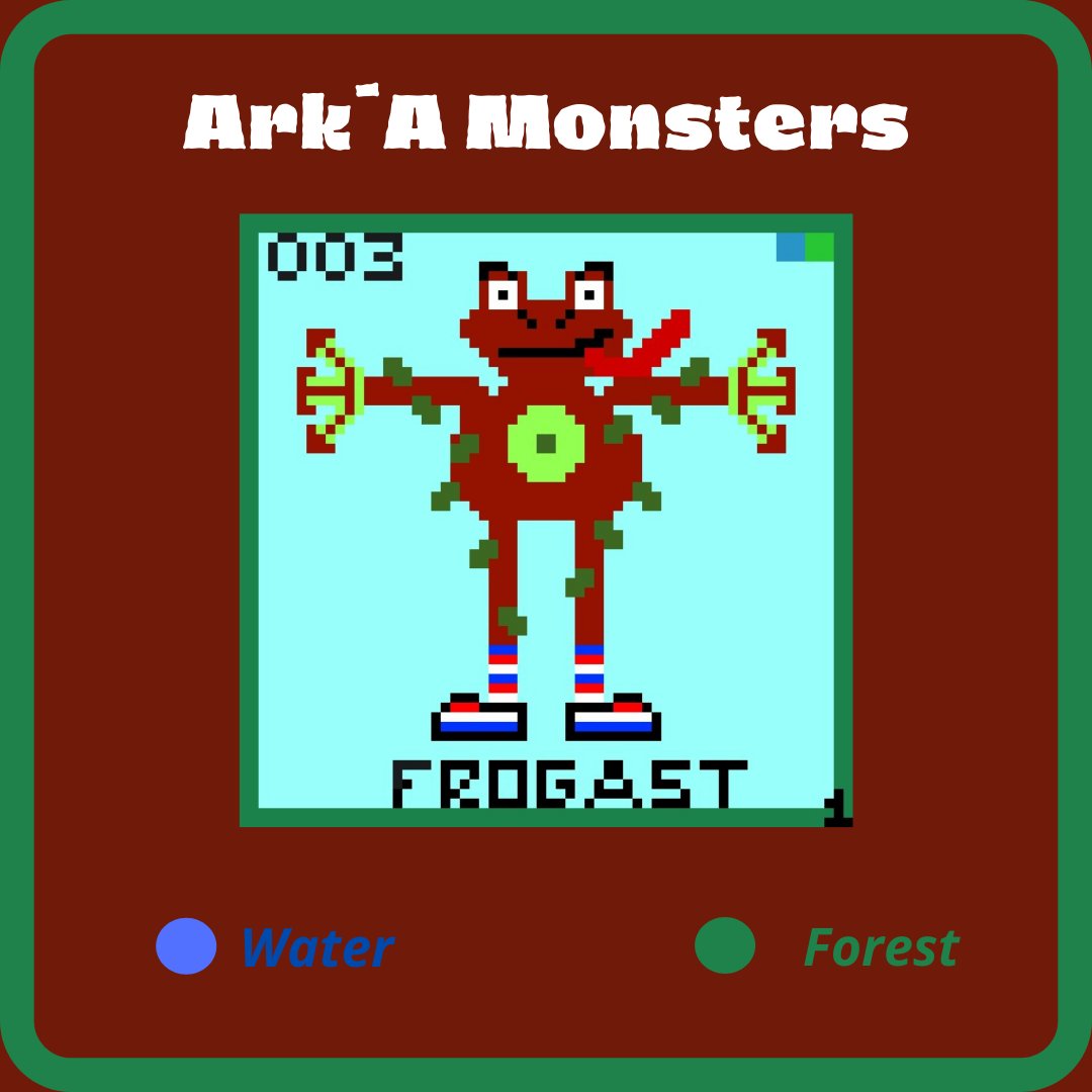 Join us in the Ark'A Monsters universe. Collectible arts to use however you want. Start of a big project with big fututors projects. We are all Ark'A Monsters!!!

#NFTGiveaway #NFTartist #nftart #OpenSeaNFT #raribleNFT