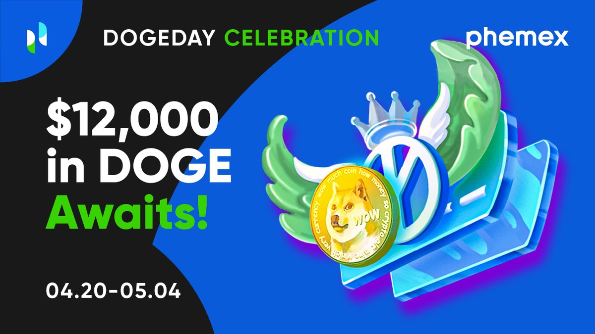 Woof woof its Dogeday! 🐶 
Celebrate with our $12,000 in DOGE giveaway 🤑 

Get your DOGE now 👇 
bit.ly/3OmQGDH

#Dogeday #doge #dogecoin #420 #cryptocurrency #giveaway #phemex