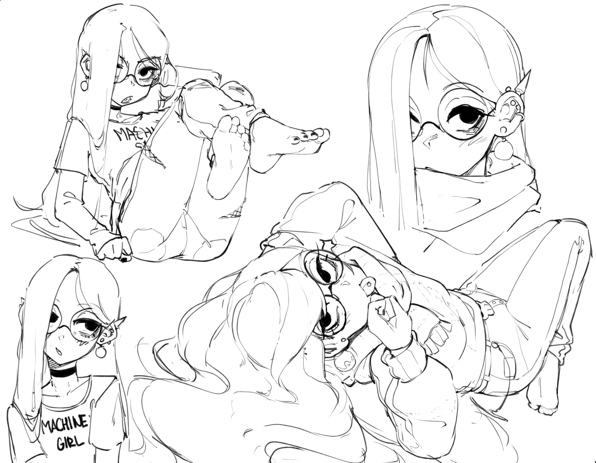 As good as time as any to drop these sketches I made of suwafro's Oshii
These are from August of last year