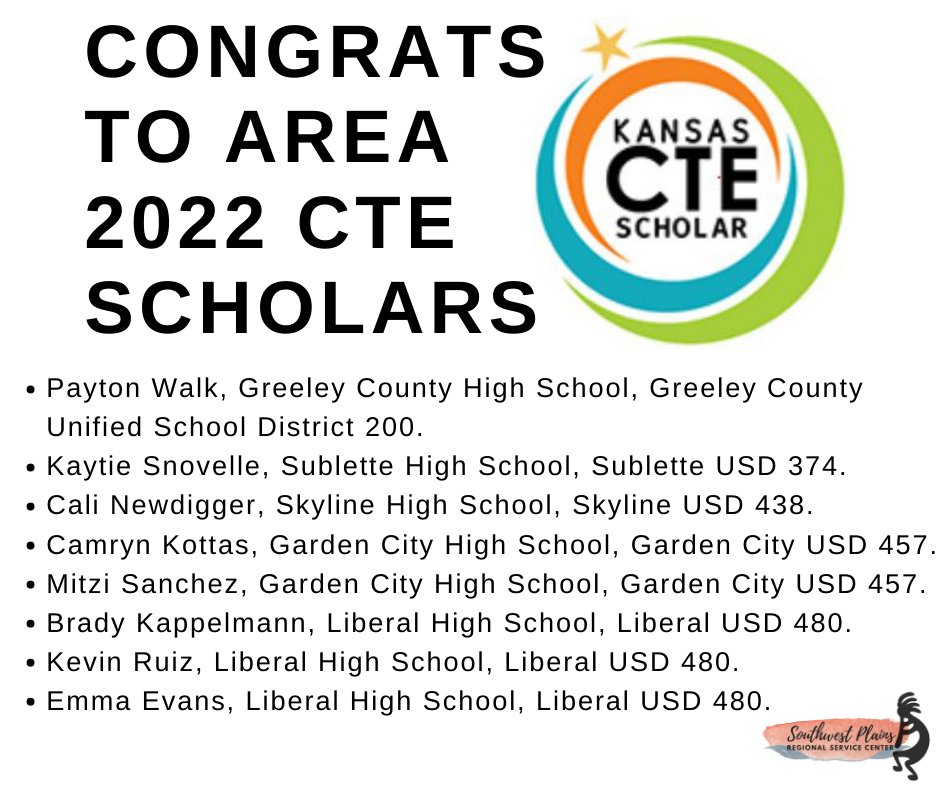 swplains's tweet photo. 140 Kansas HS seniors were named 2022 Kansas Career &amp; Technical Education (CTE) Scholars, KSDE announced April 12. The program is an opportunity to recognize well-rounded outstanding CTE students finishing their senior year of high school. https://t.co/F6ArOKAP40