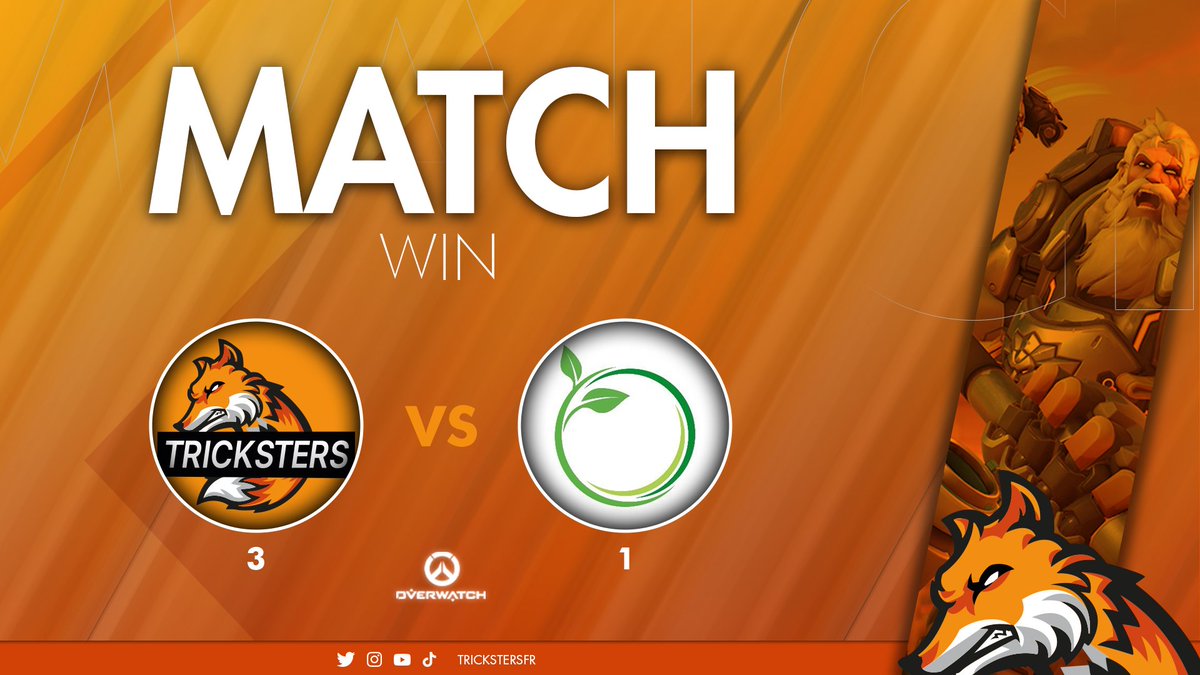 Hier soir notre équipe Overwatch a gagné son premier match du stage 3 de la <a href="/PlayAllForOneFR/">Overwatch AllForOne France</a> face aux @TeeTime_Commu TT-TeaNotCoffee sur un score de 3-1 
GG à eux 👏
Merci à <a href="/Set0xTV/">Set0xTV</a> pour le cast 

#letsgotricksters