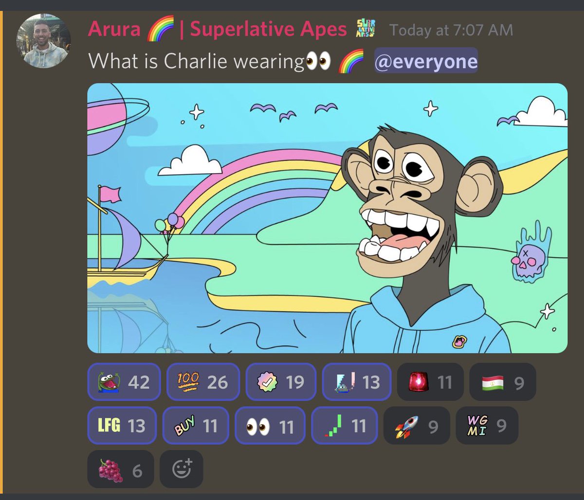 @Yasintipilerr dropping a little alpha in the @SuperlativeApes discord? 👀 I think it could one of the best returns of 2022 minus @moonbirds_xyz to buy a Slape right now. New optimized staking contract to fix previous issues dropping soon, followed by Slapecoin utility! 🚀