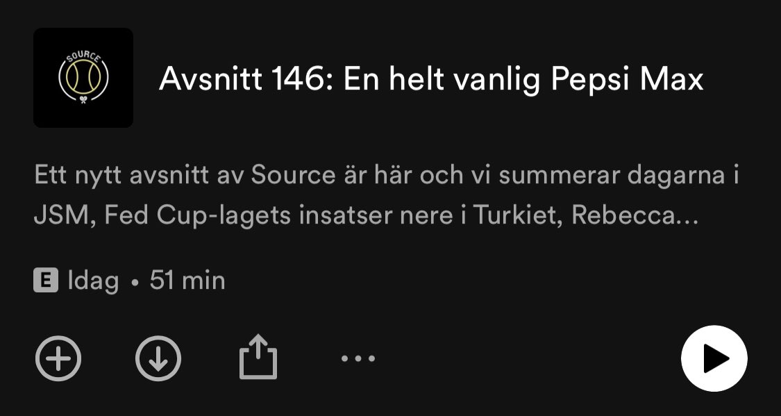tennisportalen's tweet image. Ett nytt avsnitt av Source är här och vi summerar dagarna i JSM, Fed Cup-lagets insatser nere i Turkiet, Rebecca Petersons avhopp, en återblick i Tennisportalens historia och svenskarnas resultat på touren.

Mycket nöje!