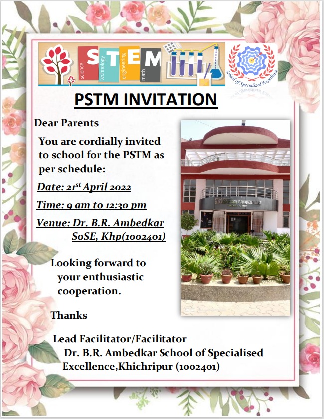 AmbedkarSoSEKhp's tweet image. #PSTM
#STEMSOSE 
#DelhiEducationRevolution
Tomorrow is &quot;Report Card Day&quot; for students of Grades 9 and 11 of SOSE.
It also earmarks their induction into next higher grades.
Our STEM school cordially welcomes parents and looks forward to their enthusiastic participation.