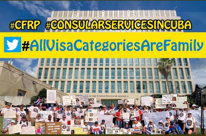 MarelVidal's tweet photo. Seguiremos pidiendo #CFRP #NoMoreGuyana #ConsularServicesInCuba #allvisacategoriesarefamily , dennos esa buena noticia a las familias cubanas en reunificación familiar hace más d 10 años. @POTUS @USEmbCuba @MarioJPenton @Telemundo51 @SecBlinken @SecMayorkas https://t.co/RAxXIKaUDE