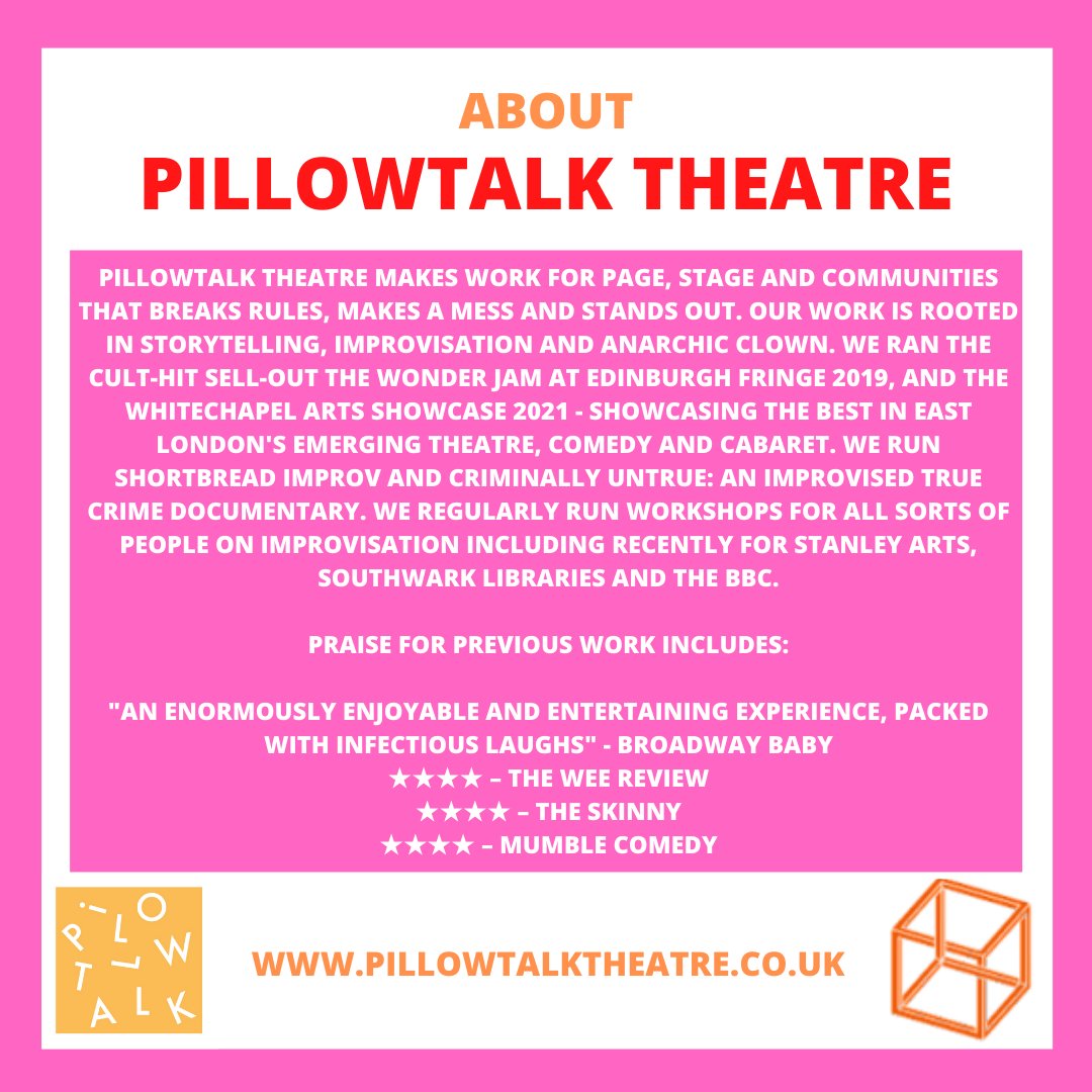 PillowTweetTalk's tweet image. EXCITING NEWS! We're running 2 free/Pay What You Feel improv workshops with @newdiorama Broadgate! Including one specifically for LGBTQ+ performers and makers. Places are limited, so please book asap to avoid improv sadness. Book here: pillowtalktheatre.co.uk/workshops
