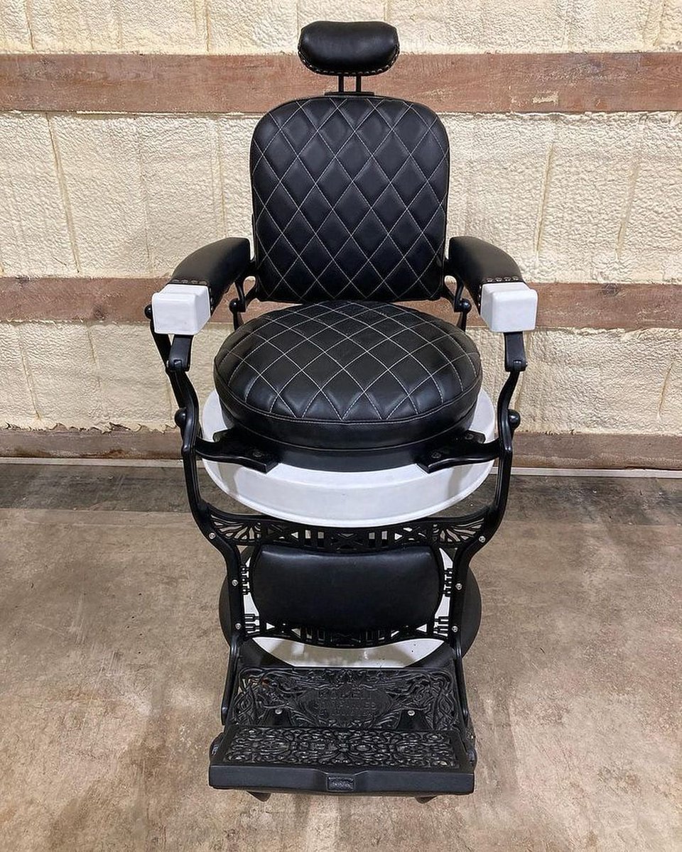 Koken round bottom barber chair, completely restored. Hydraulics works 100% fine. Price: $1100