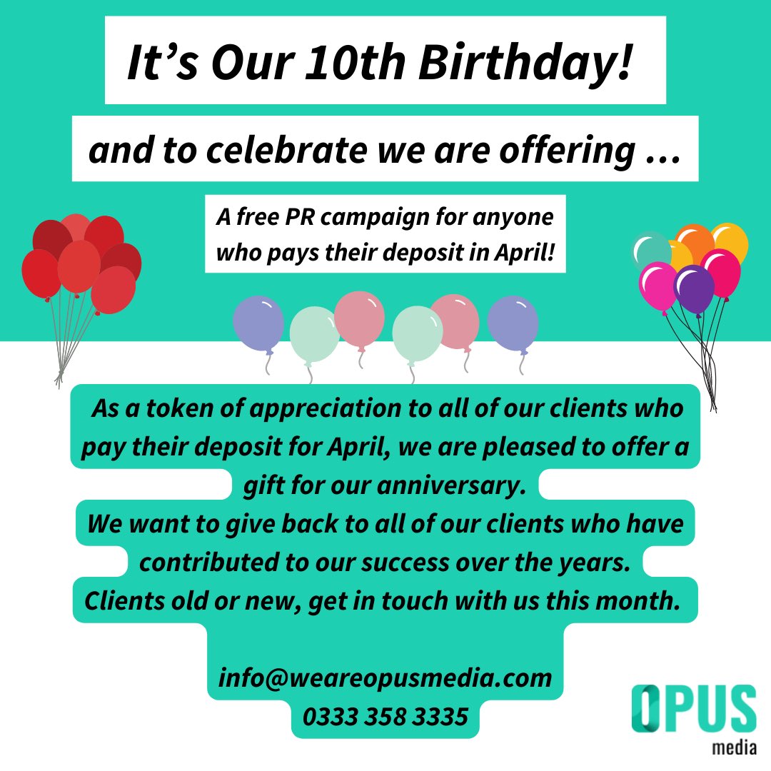 #anniversary #marketing #DigitalMarketing #contentmarketing #birthday #business #opusmedia