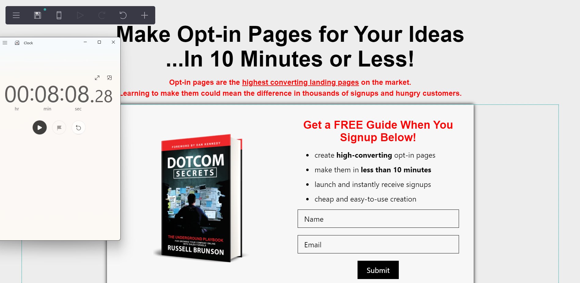 These pages should be quick and easy to make.

Here’s one that I made in just over 8 minutes: