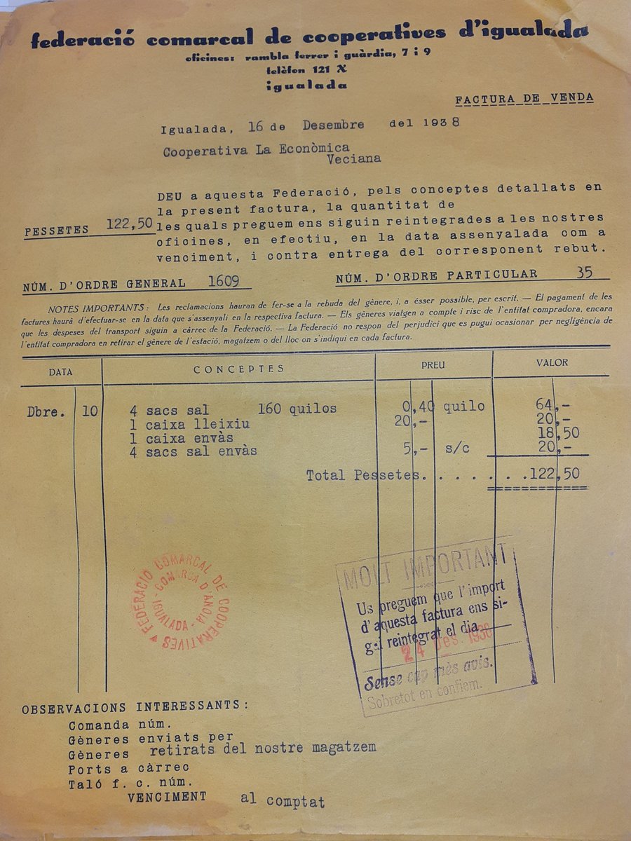 patcdiba's tweet photo. #ODS1 Fi de la Pobresa #ArxiversItinerants @diba 
Coneix la història de la Cooperativa de Consum creada a #Veciana durant la Guerra Civil justament amb aquest objectiu.
Va ser vital en un context de gana i racionament.
▶️Tota la història a https://t.co/aYzqImhDw5
#ODSDiba #Som311 https://t.co/hMUidFkG3A