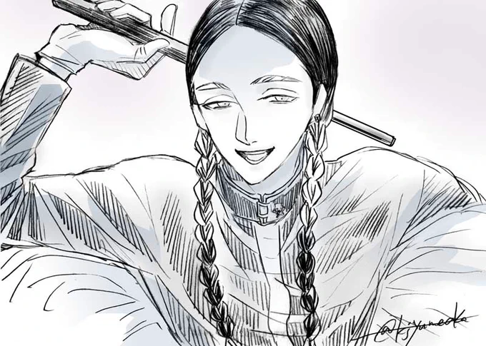 最強に三つ編みが似合う男🤔(当社比) 
