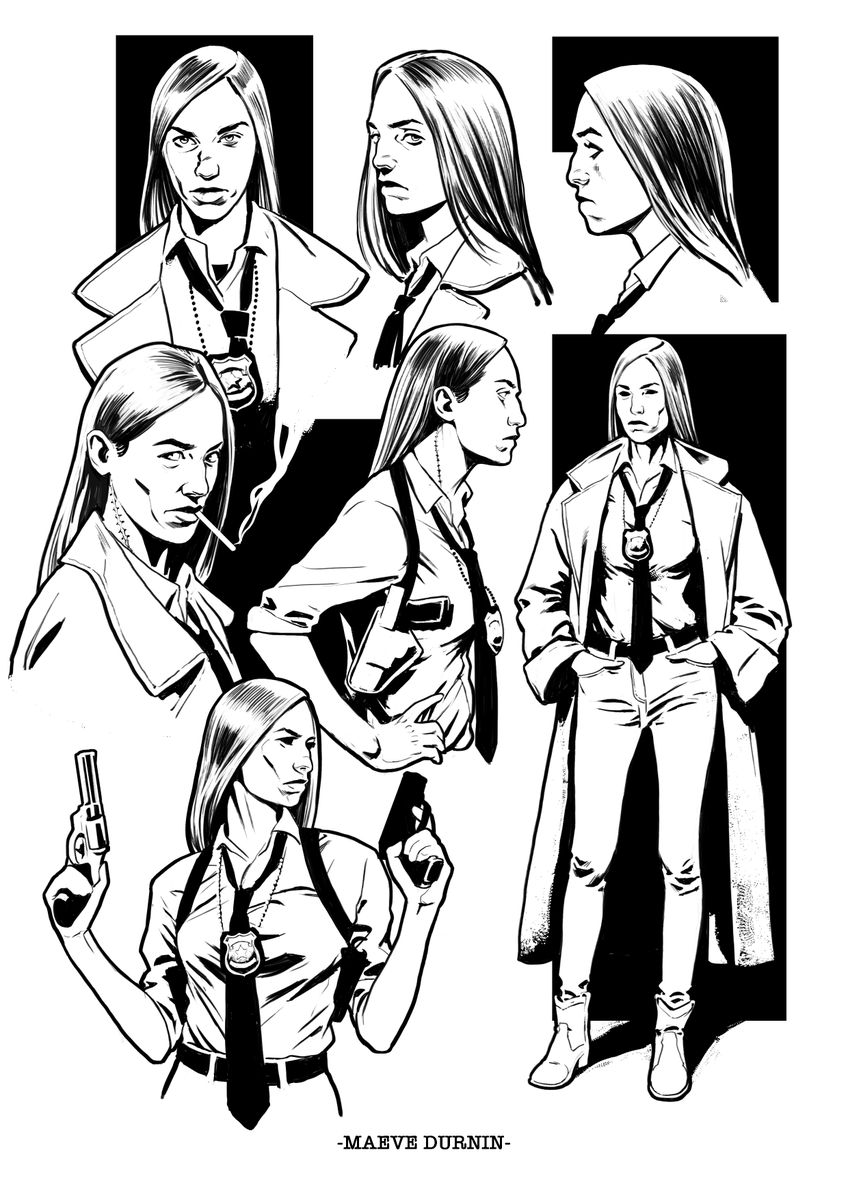 1/2🇬🇧Unfortunately today we can't release Page 50 of "The hideout"...BUT! To make up for it, we're showing you a character study for "Horns of the Herd", the next story from the "Human Shapes" collection.
🖌️<a href="/lucianoceglia/">Luciano Ceglia</a> 

#dpscomics #comics #shortstories #characterdesign