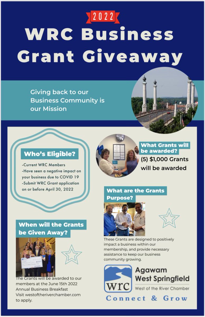 Apply for a $1,000 business grant by May 1st.  Ourwrc.com