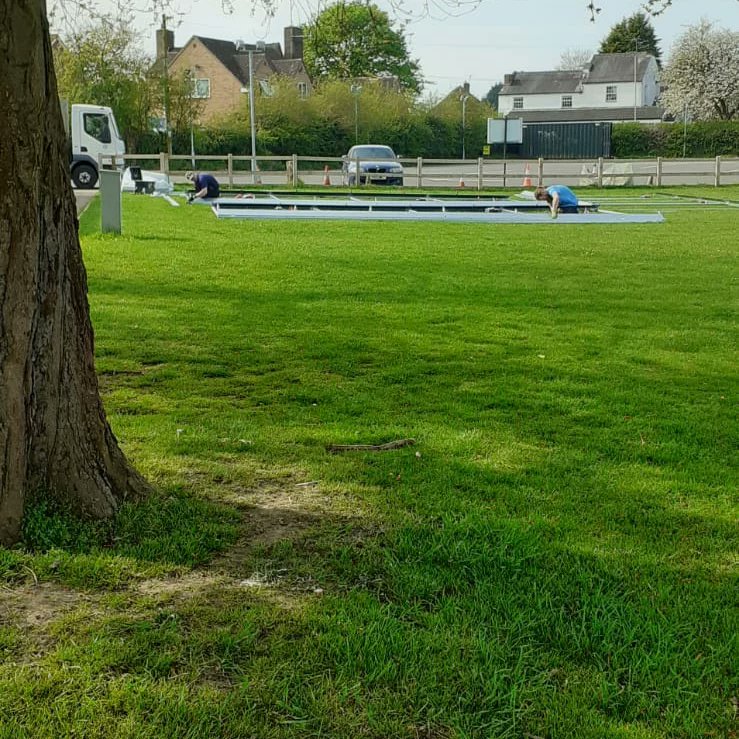 CodsallCricket's tweet photo. This morning, our brand new covers arrived at the ground and were installed, and dont they look beautiful 😍 many thanks to @StuartCanvas for the brillaint service they have provided throughout.
Let's just don't they dont get much use 🏏 #stayoutsun #uptheacorns https://t.co/ztGqT1gzar