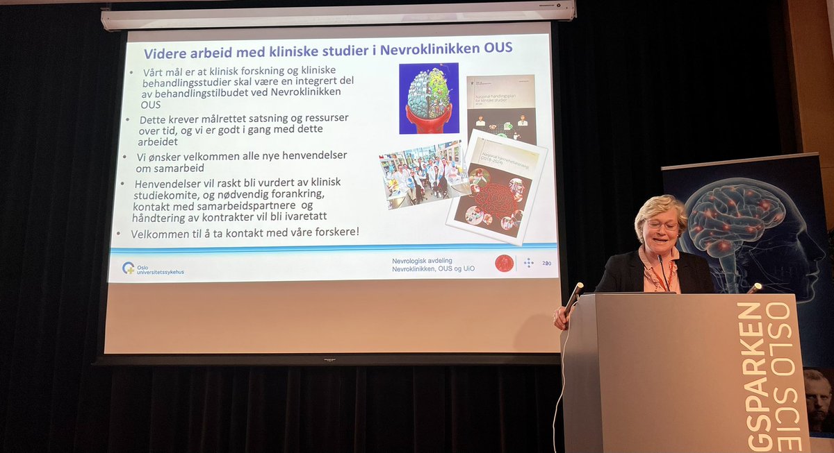 Dialogmøte om kliniske studier innen nevrologi <a href="/Oslounivsykehus/">Oslounivsykehus</a> <a href="/NansenNeuro/">NansenNeuro</a> - målrettet satsing  ved Nevrologisk avdeling gir resultater - flere kliniske studier - god oppfølging av handlingsplanen for kliniske studier <a href="/helse_og_omsorg/">Helse- og omsorgsdep</a> <a href="/ResearchNeurOUS/">Neurology Research - Oslo University Hospital</a> @BjarteReve @helsesorost