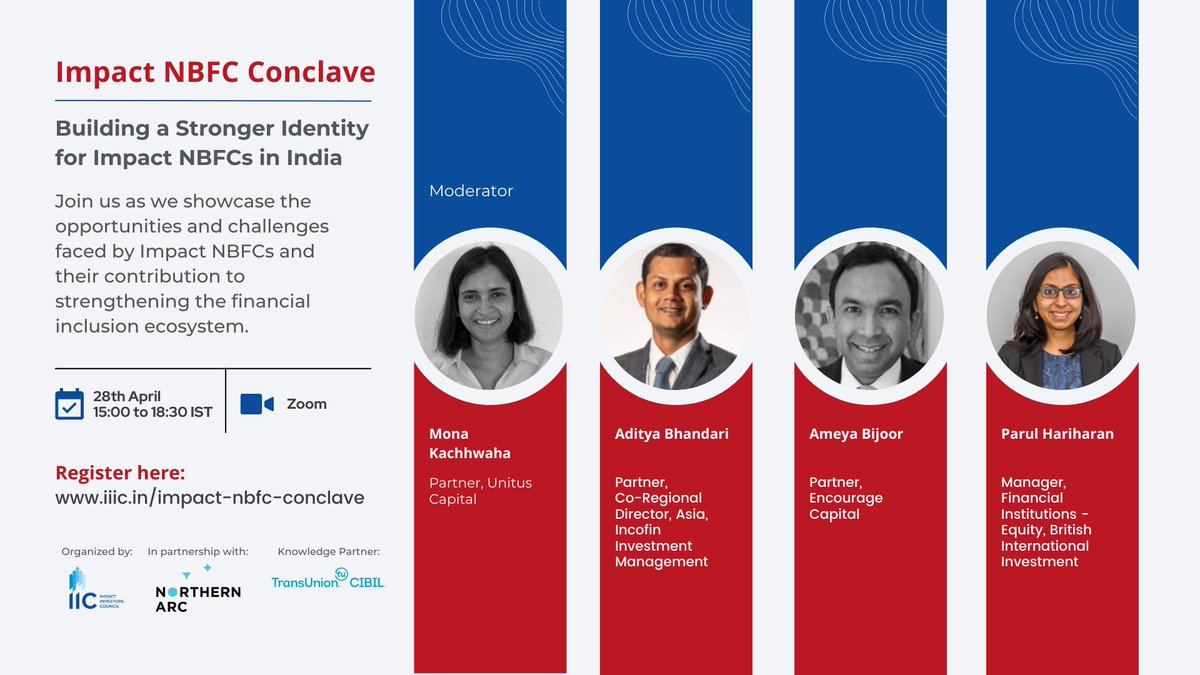 IIIC_India's tweet photo. Register now to attend the #ImpactNBFCConclave: https://t.co/bEV9cbTx4m

The objective of this panel is to explore trends in traditional and non-traditional sources of equity capital and how Impact NBFCs can attract more such equity investments.

#impinv #nbfc #bankingnews https://t.co/nIPYyA2U0C