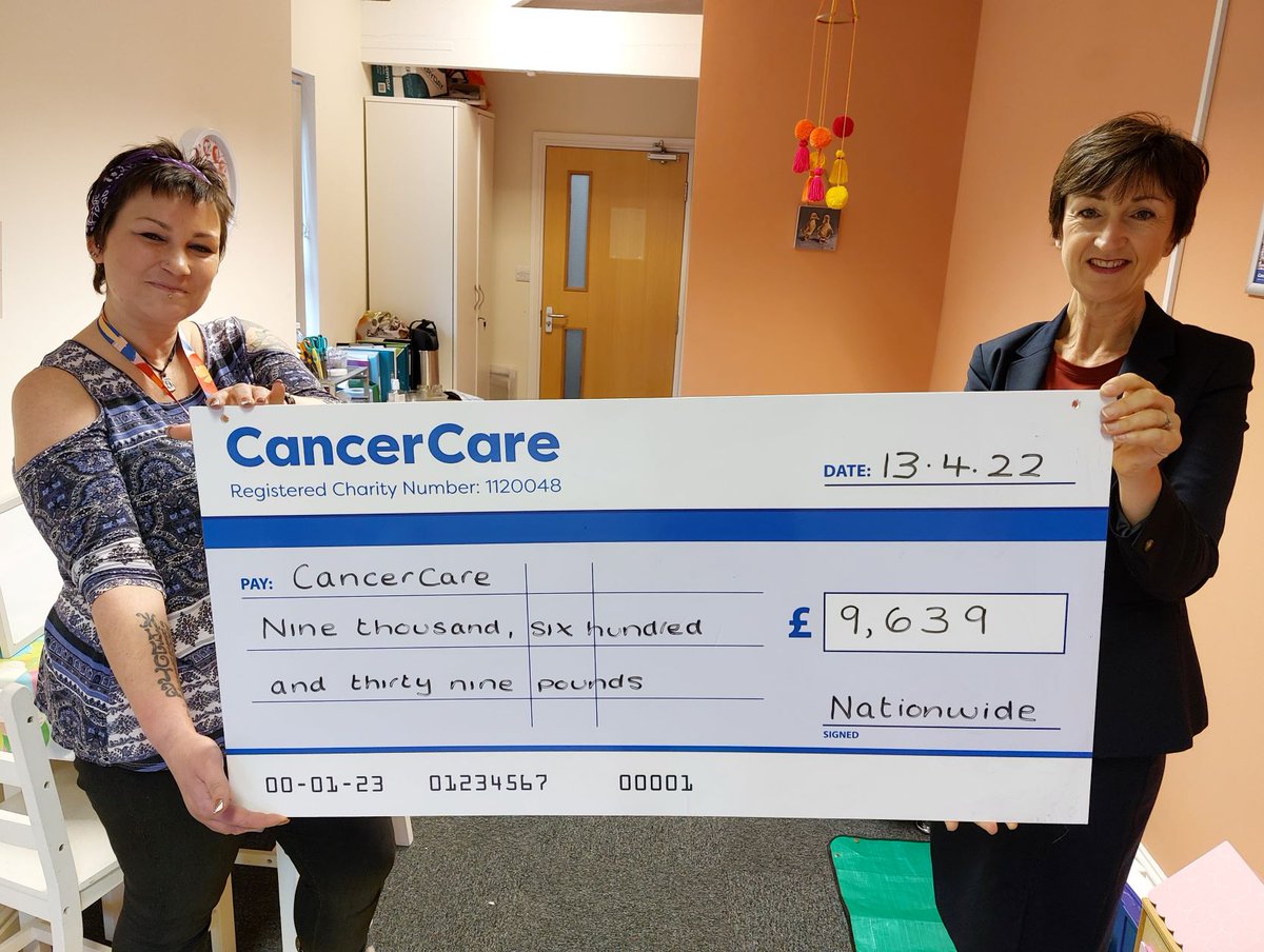 We were delighted to welcome Christine from <a href="/AskNationwide/">Nationwide</a> to our Barrow Centre to thank her for the wonderful donation of £9,639 which will help provide a dedicated Young People’s Peer Support Group for the town. Read more about how it'll help us cancercare.org.uk/news-and-event…