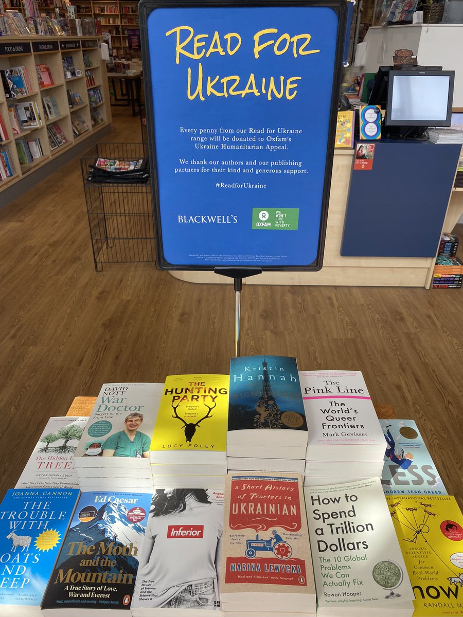 We’re working with a range of authors and publishers to help those affected by the conflict in Ukraine. 100% of sales from our #ReadForUkraine range will be going to support the work of @oxfamgb.