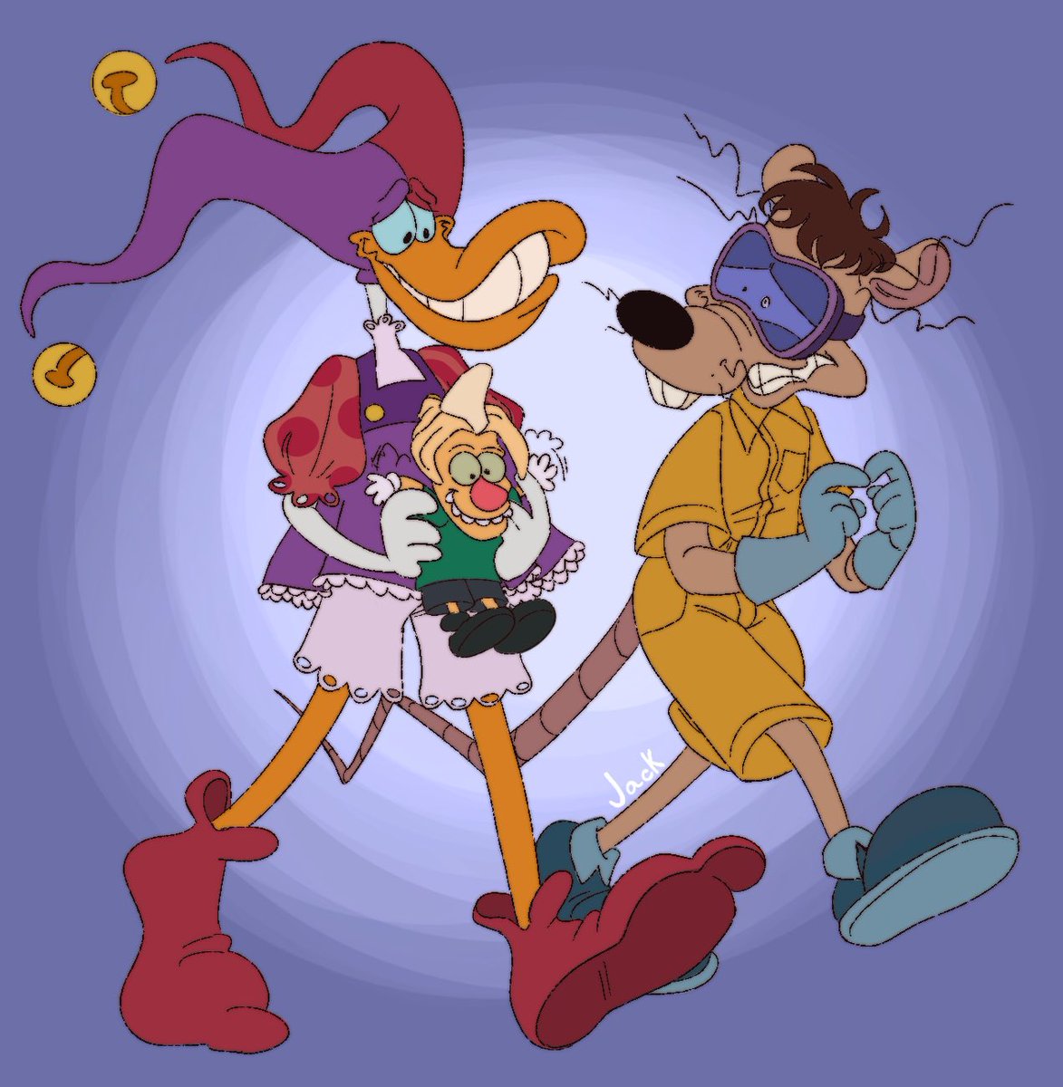 NostalgInk's tweet photo. Them your honor #darkwingduck #Quackerjack #Megavolt #Quackervolt https://t.co/LeJO7Azb62