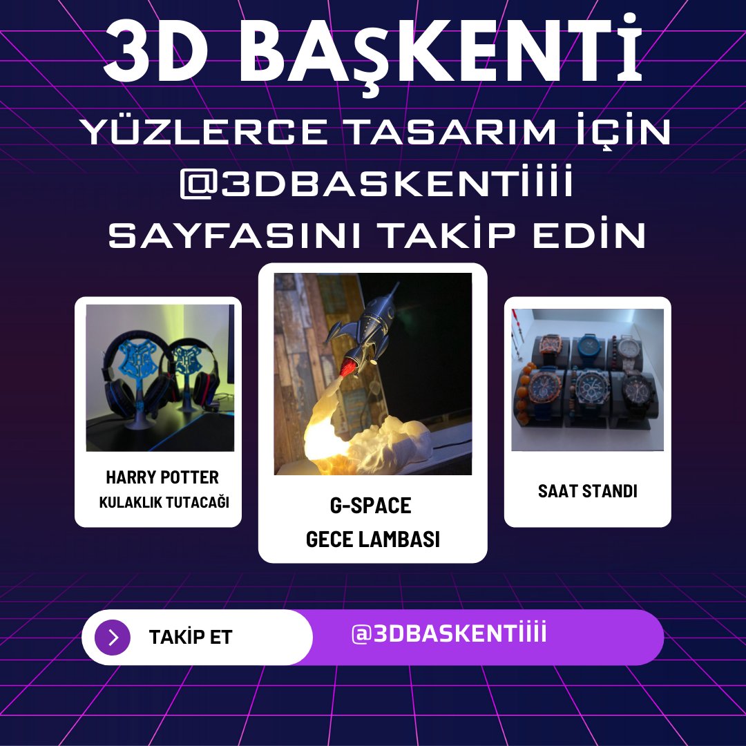 Bizi takipte kalın...
#3Dprinting #3dyazıcı #3dmodeling #3dmodelleme #Ankara #türkiye #3d