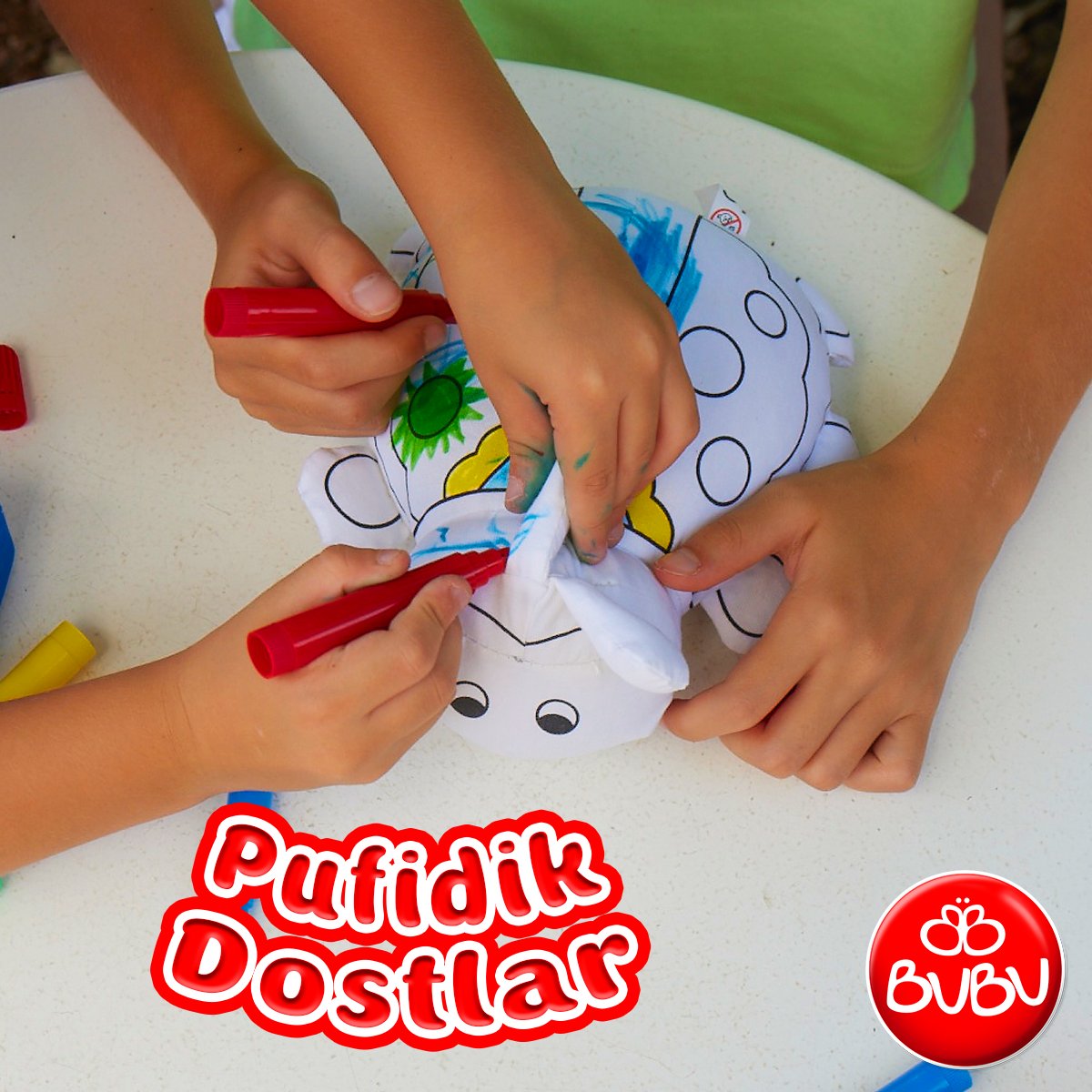 Günün En Eğlenceli Aktivitesi Başlasın!

Renklerini seç, kalemini eline al ve Pufidik Dostlar'ımızı rengârenk bir dünyayla tanıştır.

#bubu #pufidikdostlar