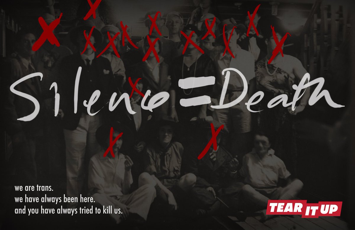 ImagisteX's tweet photo. Trans defiance + art + trans community!

Here’s one of my gruesome contributions from the @tearituporg #artjam 

#YourSilenceOurDeath https://t.co/NyN7LcGyIT
